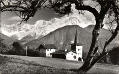 CPA Plate of ESA the Temple And the Chain Of Mont Blanc