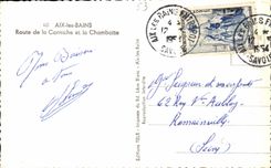 CPA Aix Les Bains road Of the Cornice And Chambotte
