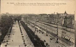 CPA Paris La Rue De Rivoli Et Le Jardin Des Tuileries Pris Vers l'Are De