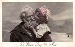 Nino de la fantasia de CPA y padre grande el lobo marina viejo del mar