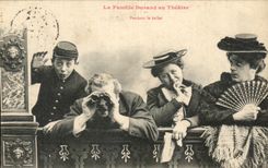 CPA Fantaisie La famille Durand au theatre Pendant le ballet Eventail