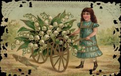 Lirio de los valles de las flores de los ninos de la fantasia de CPA