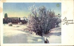 CPA Fantaisie Paysage dans la neige 