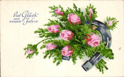 CPA Fantaisie Flowers Horseshoe