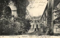 CPA the Country De Caux Valmont Ruins Of the Abbey Taken Of Entrance