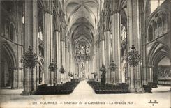 CPA Bourges interior de la catedral el gran cubo