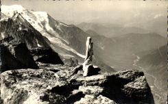 CPSM Mountains Statue of virgin