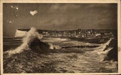 CPA Treport Have Seas of Paris Mers undergoes the Attack of the Waves