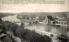 CPA Sens the yonne the Large Bridge and Church Saint Maurice
