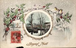 CPA Fantaisie Joyeux Noel
