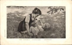 CPA Les cerises Enfant Femme 