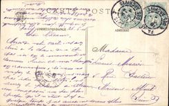 CPA Fantaisie Femme Etcheverry Confidence Eventail