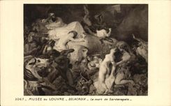 CPA Fantaisie Musee du Louvre Delacroix la mort de Sardanapale