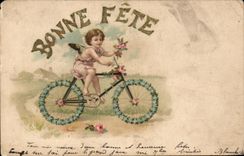 Bicicleta del nino de la fantasia de CPA