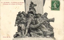 CPA Mans the Defense of the Flag Statue of Chanzy Militaria