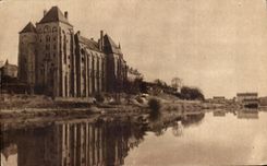 CPA the Abbey De Solesmes Seen of Right Bank of the Sarthe