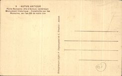 Ancient CPA Autun Roman Gate known as of Arroux