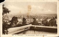 CPA Creusot Panoramic View Basin Of Marolle