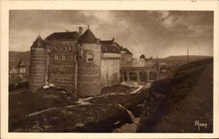 Pequenas tablas de CPA de Normandia Dieppe el castillo construido por Desmarets