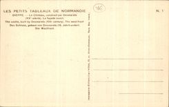 Pequenas tablas de CPA de Normandia Dieppe el castillo construido por Desmarets