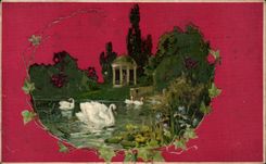 Cisnes del jardin de la fantasia de CPA