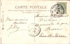 CPA Fantaisie Greuze Musee du Louvre Paris La laitiere Cheval