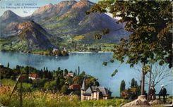CPA Lake Annecy the Mountain of Entrevernes