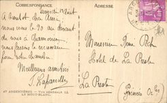 CPA Argentieres View the Mount Blanc