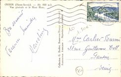 CPA Onnion View and the Mount Blanc