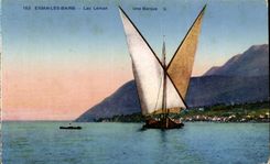 CPA Evian Les Bains Lake Leman a Boat Boat