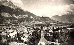 CPA Sallanches Vue Generale Sur Les Aiguilles de Warens et les Aiguilles de Chamoinx