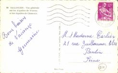 CPA Sallanches Vue Generale Sur Les Aiguilles de Warens et les Aiguilles de Chamoinx