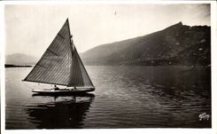 CPA Picturesque Savoy Lake Of Le Bourget the Tooth of the Cat Boat