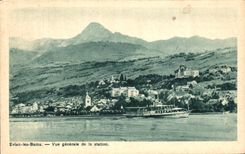 CPA Evian les Bains View of the Station