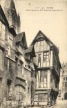 CPA Rouen Old woman House Of the 15th Century Street Saint Romain