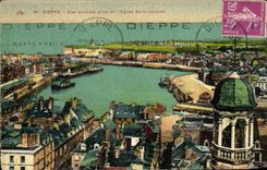 CPA Dieppe visto generan tomado de la iglesia