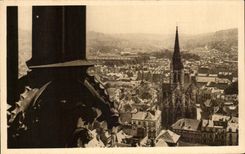 CPA Rouen Panorama On the Dimension Sainte Catherine And Church Saint Maclou
