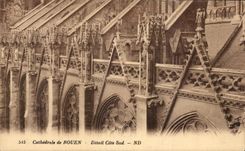 CPA Cathedral Of Rouen Detail Southern part