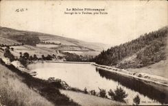 CPA the Picturesque Rhone Stopping Of Turdine Close Winnowing machine