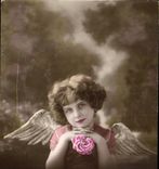 angel de la Navidad del nino de la fantasia de CPA