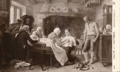 CPA Fantaisie salon 1914 Bettannier Souvenir francais