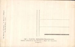 CPA the Louvre Egypt Statue of bronze man