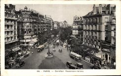 CPA Paris Carrefour Haussmann Italiens