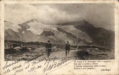 CPA Di Sopra tiene el cielo del alte E Sognanti NEI de la montana si el Ada Negri Velo de E Sfuma pierde