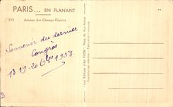 CPA Paris While Strolling Which occurred Of the Champs Elysees