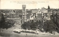 CPA Paris Church German St the Resident of Auxerre And Town hall Of 1st
