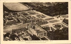 CPA Versailles Panorama Du Chateau Et Du parc pris En Avion