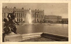 CPA Les Petits Tableaux De Versailles Le Chateau Et Les Parterres d'Eau