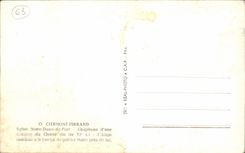 CPA Clermont Ferrand Notre Dame Church of the Chaplteau Port of Colonue of the Chorus of the Angel