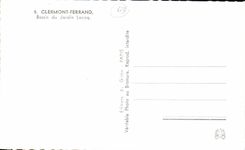 CPA Clermont Ferrand Basin of the Lecoq Garden